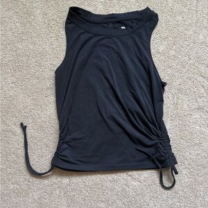 all in motion Black Side-Tie Racerback Tank